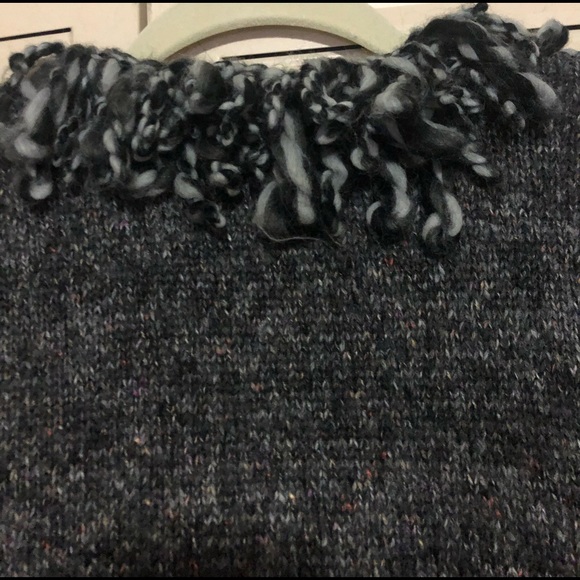 Ponsesa NWOT Fringe Collar Open Front Cardigan Vest- Size Large - Picture 8 of 9